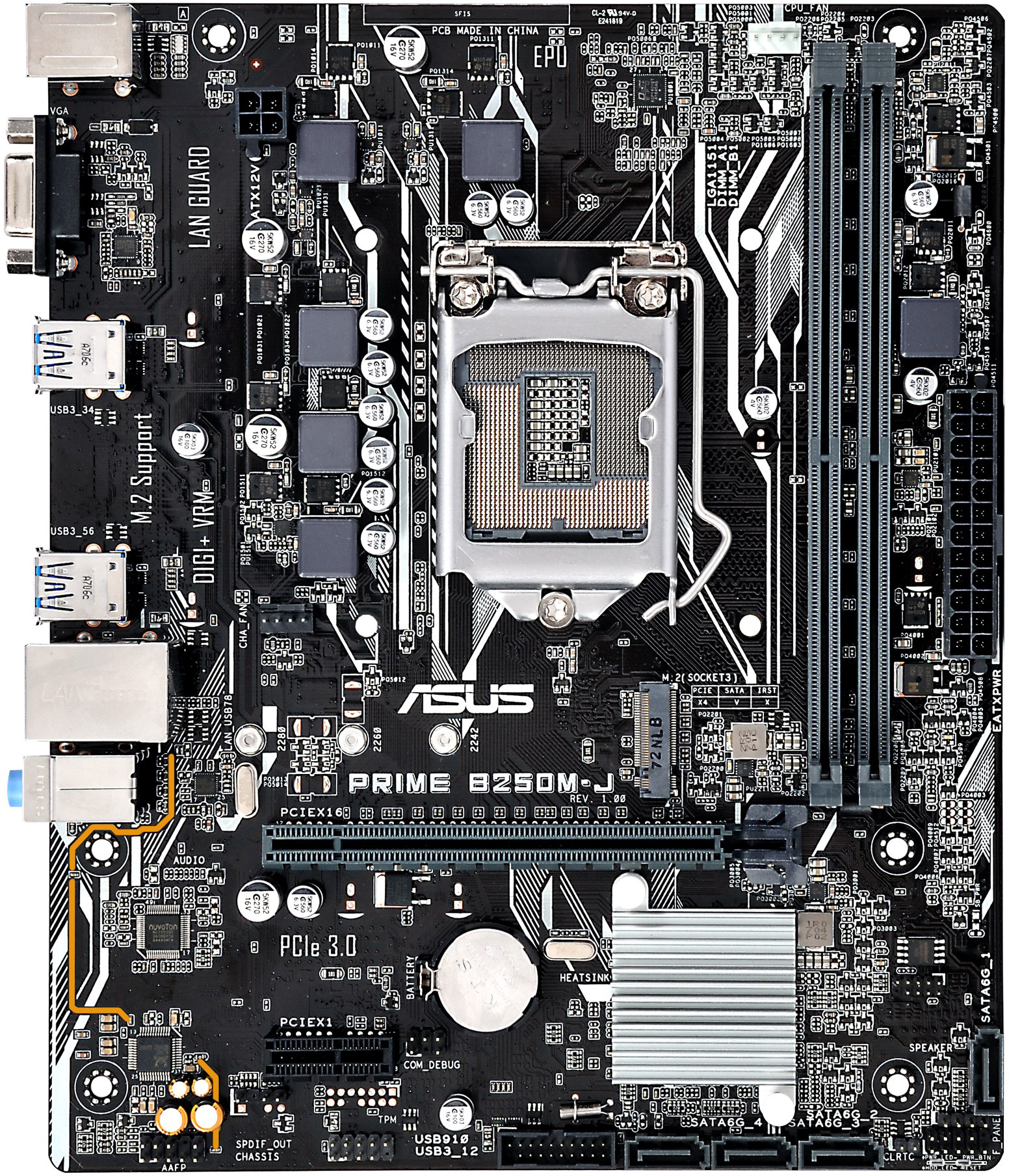 Asus Prime B250M-J - Motherboard Specifications On MotherboardDB